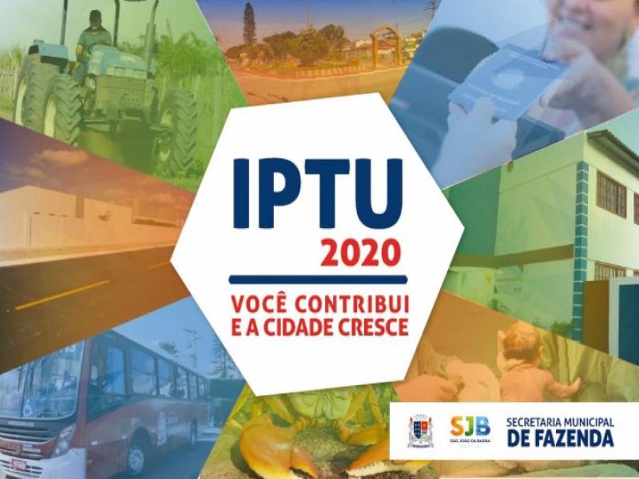IPTU 2020 de SJB desconto de 20 até 28 de fevereiro Portal Ururau